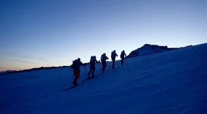 ski touring on Monte Rosa